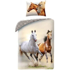 Animal Pictures Dekbedovertrek, Paarden - Eenpersoons - 140 X 200 Cm - Katoen