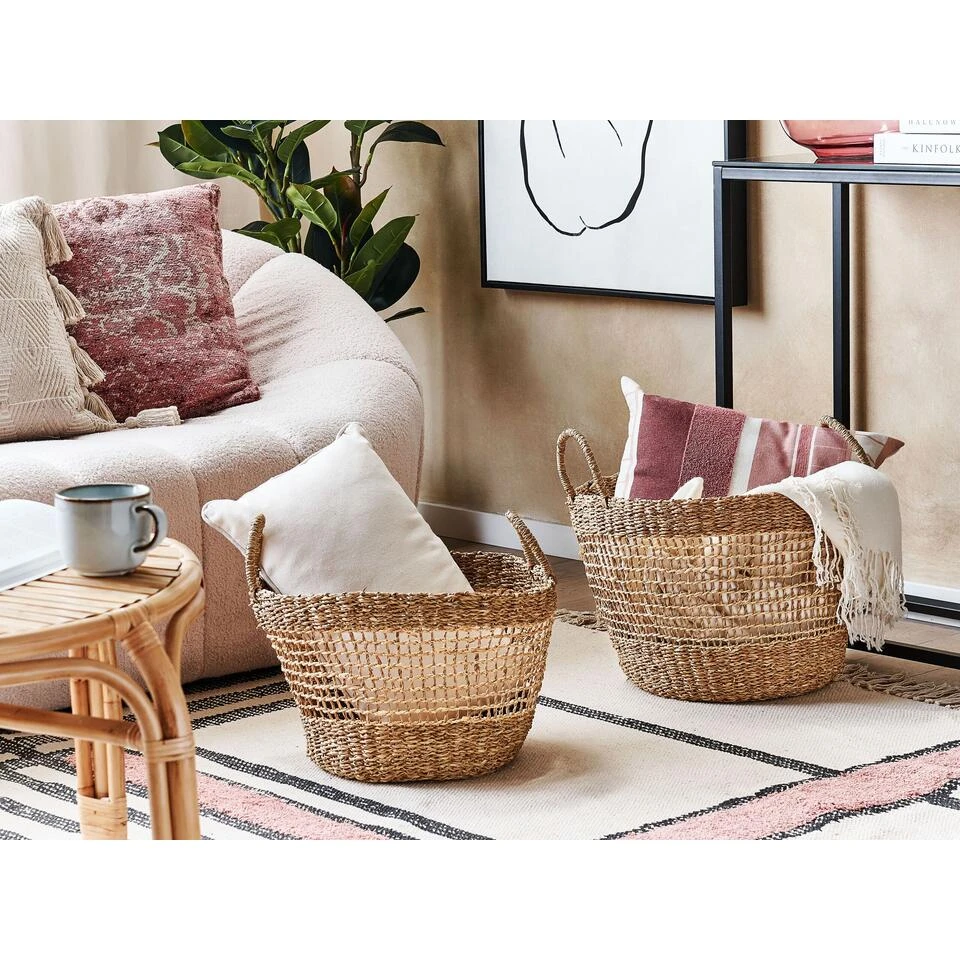 Beliani Mand AROWANA - Beige Zeewier 2 Beliani Mand AROWANA - Beige Zeewier - Afbeelding 2