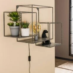 Hoyz - Wandschap 1L Cubic XL / Oud Zilver -Woninginrichting Winkel 1000058482 0102