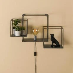 Hoyz - Wandschap 1L Cubic XL / Oud Zilver -Woninginrichting Winkel 1000058482 0103