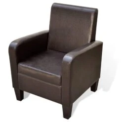 VidaXL Fauteuil Kunstleer Bruin