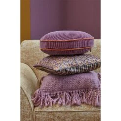 KAAT Amsterdam Sierkussen Perdy Mauve - 40 X 40 Cm - Rond -Woninginrichting Winkel 1000063580 0102