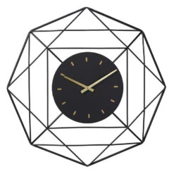 LW Collection Wandklok Benjamin Zwart 60CM