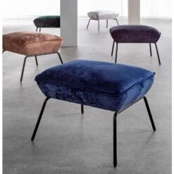 SCOTT - Voetenbankje - Velvet Poef - 57x54x40 Cm - Ideale Bijzet Poef - Insignia -Woninginrichting Winkel 1000064728 0103
