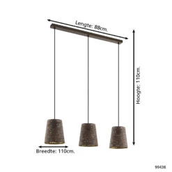 EGLO Segezia Hanglamp - E27 - 88 cm - Mokka 7 EGLO Segezia Hanglamp - E27 - 88 cm - Mokka -Woninginrichting Winkel 1000065269 0103