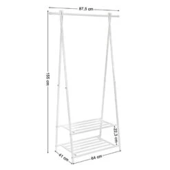 ACAZA Kledingrek - Metaal - Wit 6 ACAZA Kledingrek - Metaal - Wit -Woninginrichting Winkel 1000066952 0103