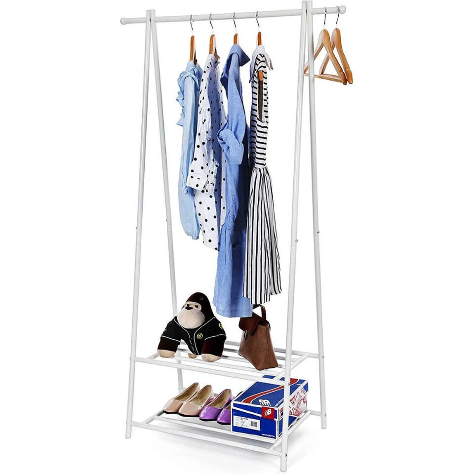 ACAZA Kledingrek - Metaal - Wit 1 ACAZA Kledingrek - Metaal - Wit