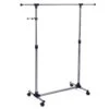 ACAZA Mobiel Kledingrek - Verstelbaar - 1 Rail En 2 Haken - 87x165x44 Cm