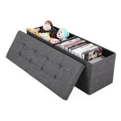 ACAZA Poef - Opvouwbaar - Zonder Poten - 2 Compartimenten - 110 Cm 6 ACAZA Poef - Opvouwbaar - Zonder Poten - 2 Compartimenten - 110 Cm -Woninginrichting Winkel 1000068055 0102