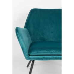 Giga Meubel Fauteuil Velvet Blauw - Zithoogte 42cm - Stoel Bon -Woninginrichting Winkel 1000068562 0103