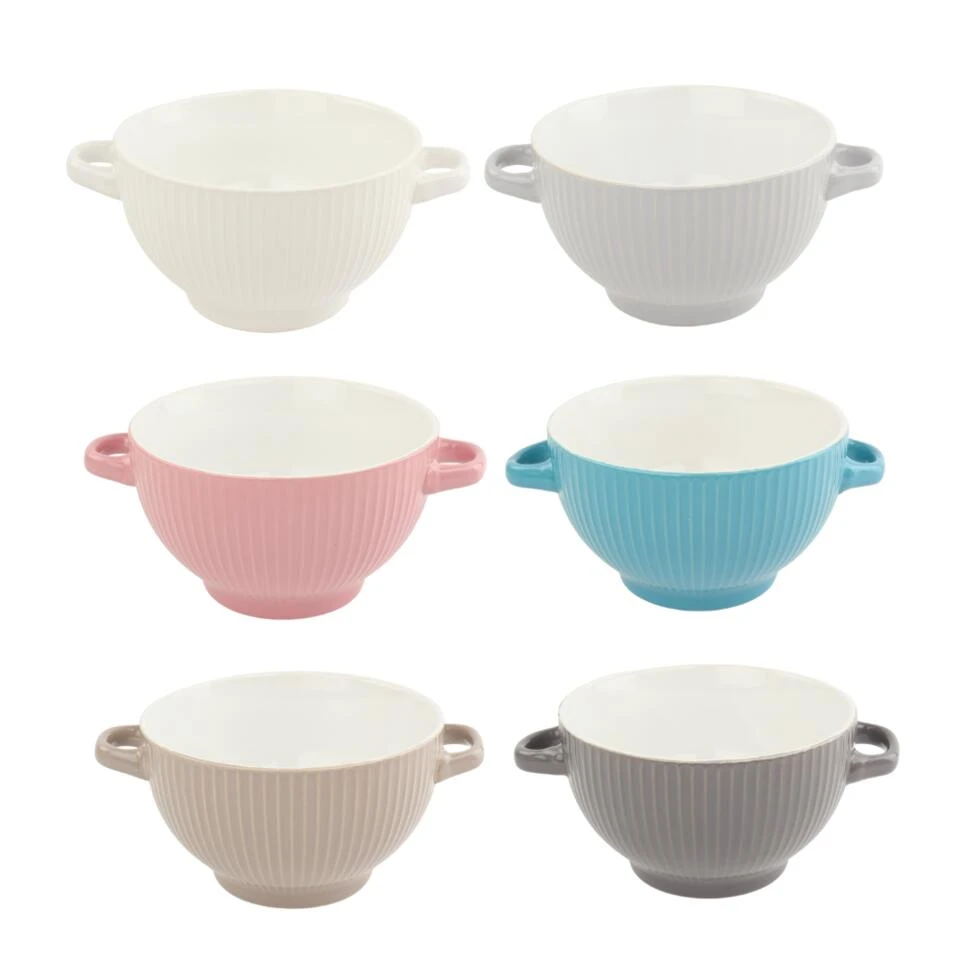 OTIX Soepkommen Set Van 6 Aardewerk 680 Ml 6 Kleuren 1 OTIX Soepkommen Set Van 6 Aardewerk 680 Ml 6 Kleuren