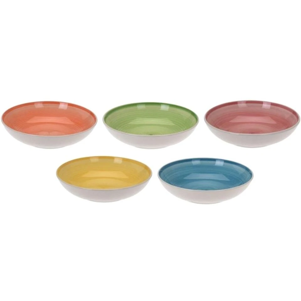 Orange85 Soepkom 5 Kleuren Diepe Borden 20cm Aardewerk 1 Orange85 Soepkom 5 Kleuren Diepe Borden 20cm Aardewerk