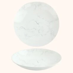 OTIX Diepe Borden Marmer 6 Stuks Pastaborden Soepborden 20 Cm Aardewerk -Woninginrichting Winkel 1000068737 0110