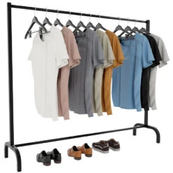 CLP Kledingrek Lara 120x150x38 Zwart -Woninginrichting Winkel 1000068872 0101