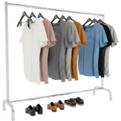 CLP Kledingrek Lara 120x150x38 Zilverkleurig