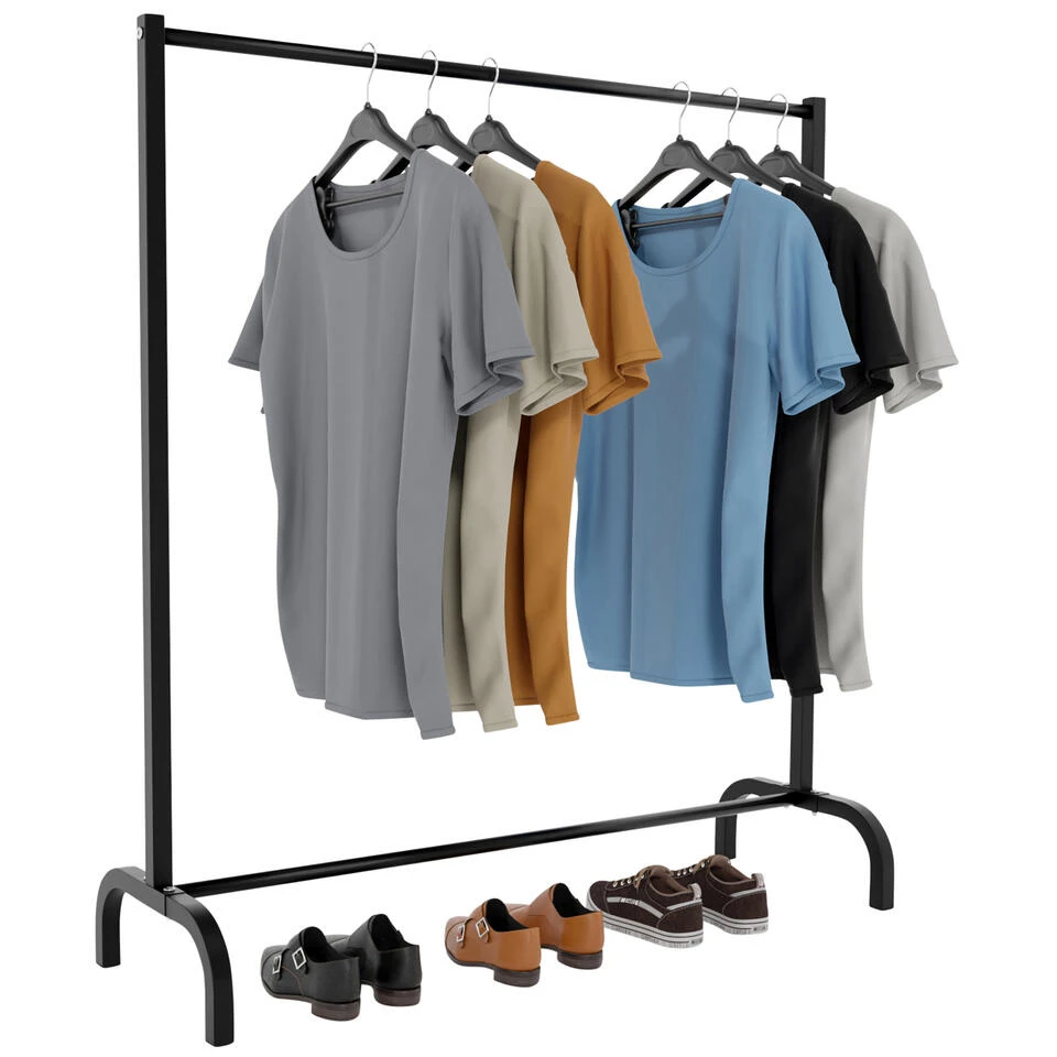 CLP Kledingrek Lara 120x120x38 Zwart 1 CLP Kledingrek Lara 120x120x38 Zwart