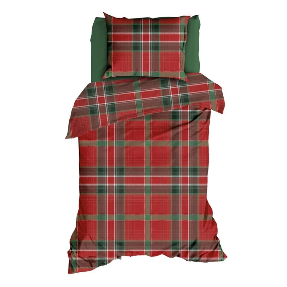 Romanette Flanellen Dekbedovertrek Colpasso Rood-2-persoons (200 X 200/220 Cm) 2 Romanette Flanellen Dekbedovertrek Colpasso Rood-2-persoons (200 X 200/220 Cm) - Afbeelding 2