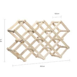 QUVIO Houten Wijnrek Voor 10 Flessen -Woninginrichting Winkel 1000071753 0102