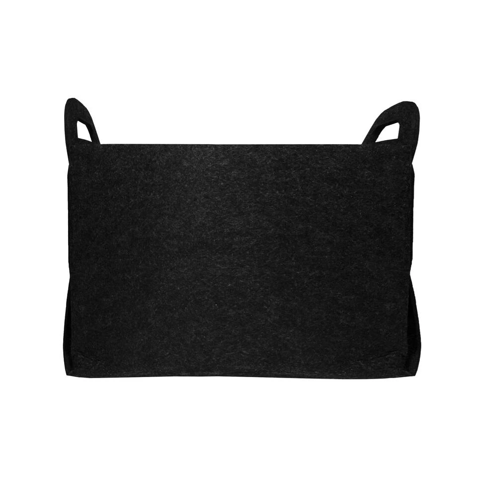 QUVIO Opbergmand / Organizer Vilt Rechthoek Groot - Gemêleerd Zwart 3 QUVIO Opbergmand / Organizer Vilt Rechthoek Groot - Gemêleerd Zwart - Afbeelding 3