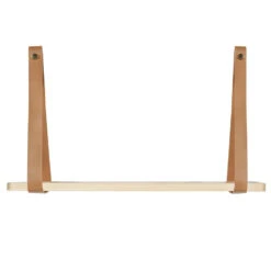 QUVIO Wandplank Met PU Leren Bandjes - S -Woninginrichting Winkel 1000071984 0102
