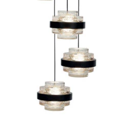 Highlight Hanglamp Dynasty - 5 Lichts - 34 X150 Cm - Helder Zwart -Woninginrichting Winkel 1000072966 0102