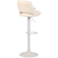 CLP Barkruk Milet Frame Wit Stof Crème -Woninginrichting Winkel 1000073449 0103