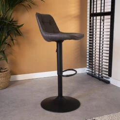 Set Van 2 Draaibare Barkrukken Industrieel Keston Antraciet Zithoogte 59 Cm -Woninginrichting Winkel 1000073641 0102