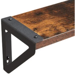 ACAZA Set Van 3 Wandplanken - 30/35/40 X 12 X 11 - Vintage Bruin Zwart -Woninginrichting Winkel 1000073991 0103