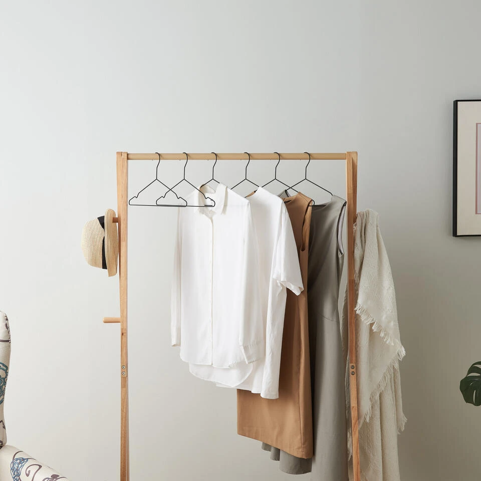 ACAZA Set Van 20 Premium Kledinghangers - Metaal - Zwart 4 ACAZA Set Van 20 Premium Kledinghangers - Metaal - Zwart - Afbeelding 4