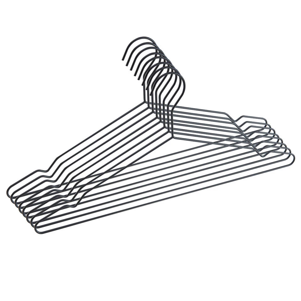 ACAZA Set Van 20 Premium Kledinghangers - Metaal - Zwart 1 ACAZA Set Van 20 Premium Kledinghangers - Metaal - Zwart