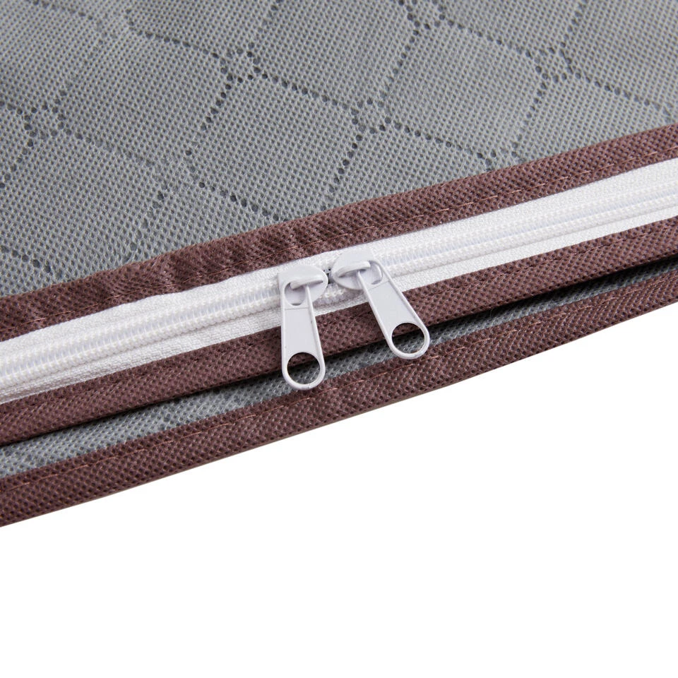 ACAZA Set Van 4 Opvouwbare Opbergtassen - Grijs 4 ACAZA Set Van 4 Opvouwbare Opbergtassen - Grijs - Afbeelding 4