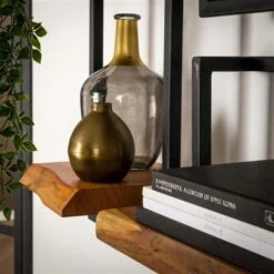 Wandplank Aberdeen 100 Cm - 25x100x30 Cm - Hout - Bruin -Woninginrichting Winkel 1000074136 0103