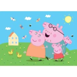 Sanders & Sanders Fotobehang - Peppa Pig - Groen, Blauw En Roze - 1.82 X 2.52 M