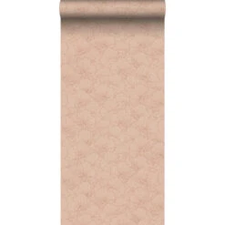 ESTAhome Behang - Getekende Bladeren - Licht Terracotta - 0.53 X 10.05 M