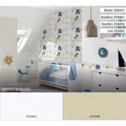 A.S. Creation A.S. Création Behang - Jeans Structuur - Blauw, Crème En Wit - 53 Cm X 10,05 M -Woninginrichting Winkel 1000076177 0103