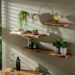 Wandplank Edwin 60cm - Hout - Bruin -Woninginrichting Winkel 1000076618 0102