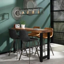 Barstoel Jill Kuip - Lederlook - Bruin -Woninginrichting Winkel 1000076859 0103