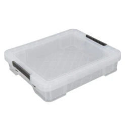 Whitefurze Opbergbox - 9 Liter - Transparant - 43 X 36 X 8 Cm