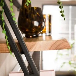 Industriële Wandplank Camila Acaciahout Set Van 3 - 25x100x30 Cm - Hout - Bruin -Woninginrichting Winkel 1000077605 0104