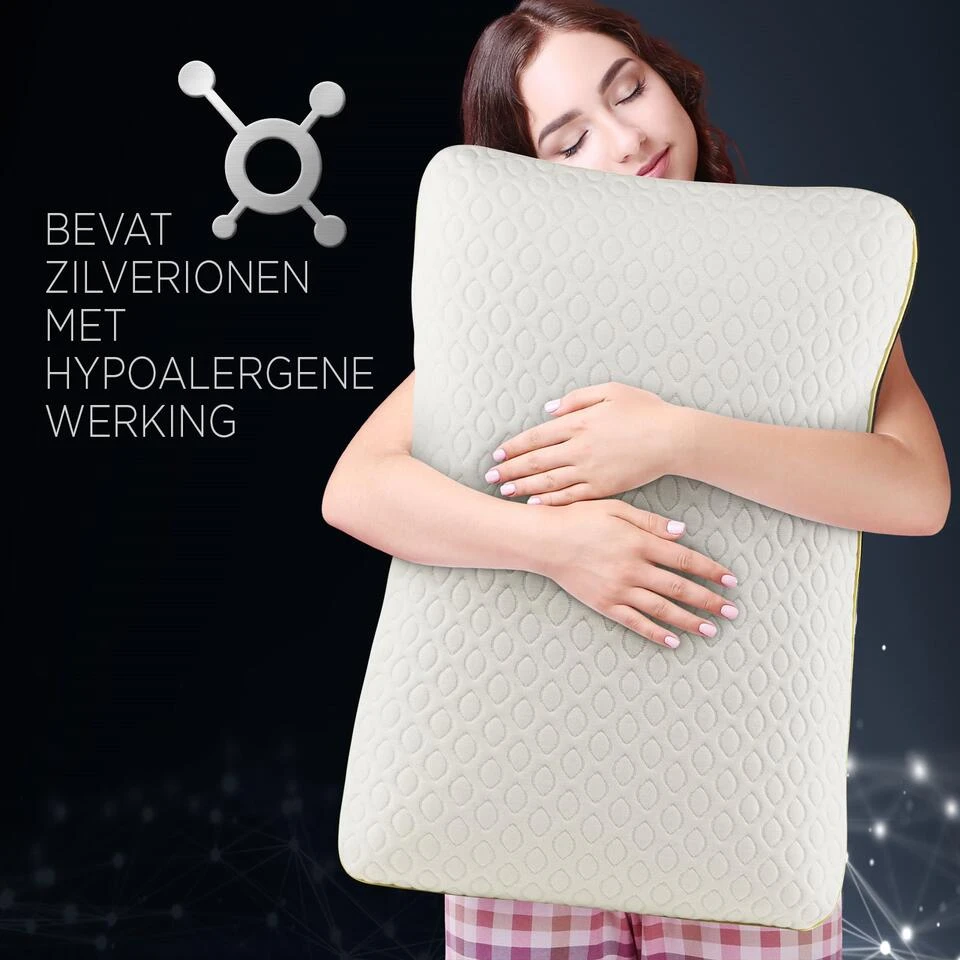 Vitapur Premium Ionity Anatomisch Kussen - 40x60 Cm 4 Vitapur Premium Ionity Anatomisch Kussen - 40x60 Cm - Afbeelding 4