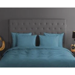 Good Morning Dekbedovertrek "uni Adria Blue" - Blauw - (240x220 Cm) -Woninginrichting Winkel 1000080917 0110