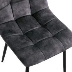 Set Van 2 Yerevan Eetkamerstoelen Velvet Antraciet -Woninginrichting Winkel 1000081094 0103