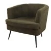 DS4U® Norah Fauteuil Teddy - Stof - Groen