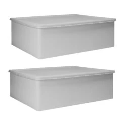 QUVIO Kast Organizer Kunststof - Grijs - Set Van 2