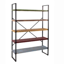 Rootsmann Stellingkast Hout & Metaal - Meerkleurig - Metaal -Woninginrichting Winkel 1000081587 0102