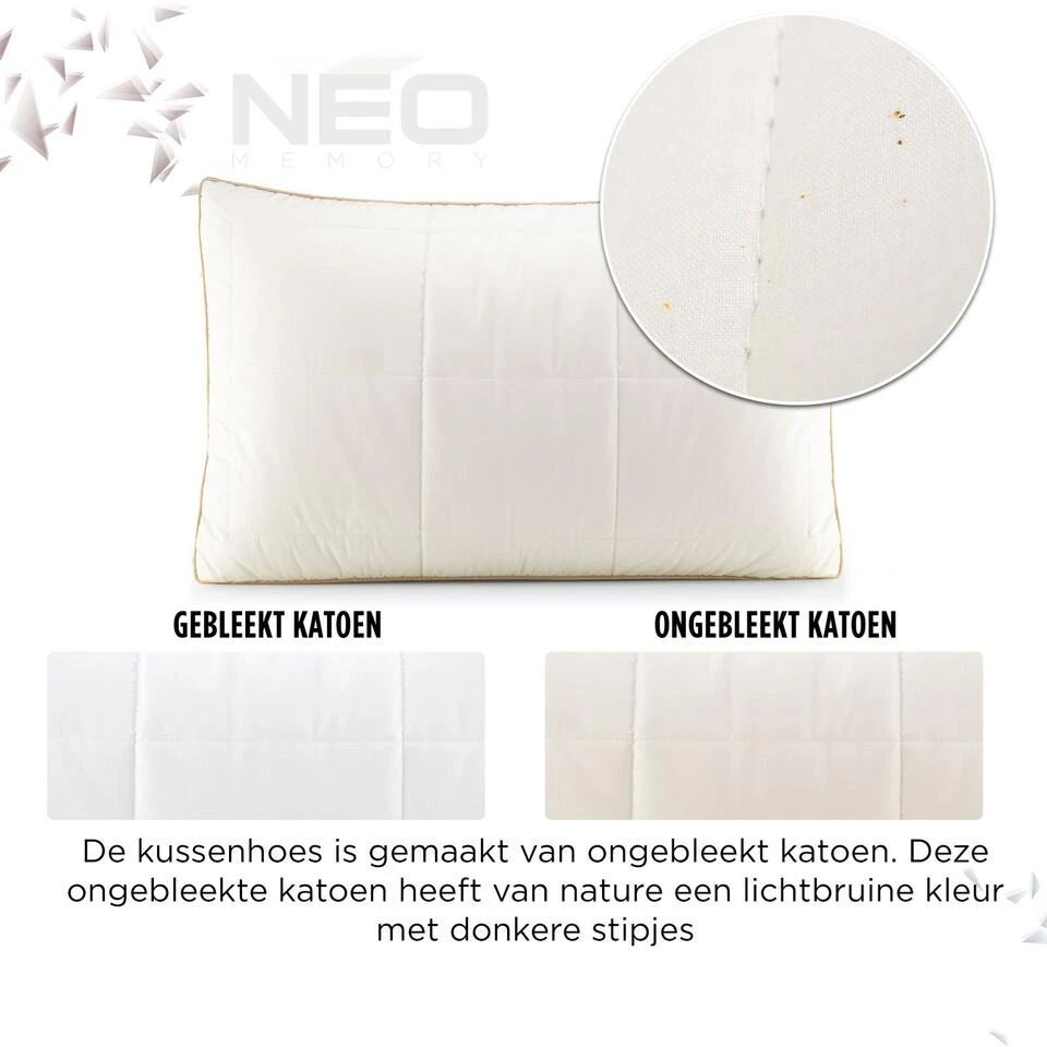 NEO Hybride Memory Foam Kussen - 40x80 Cm 3 NEO Hybride Memory Foam Kussen - 40x80 Cm - Afbeelding 3
