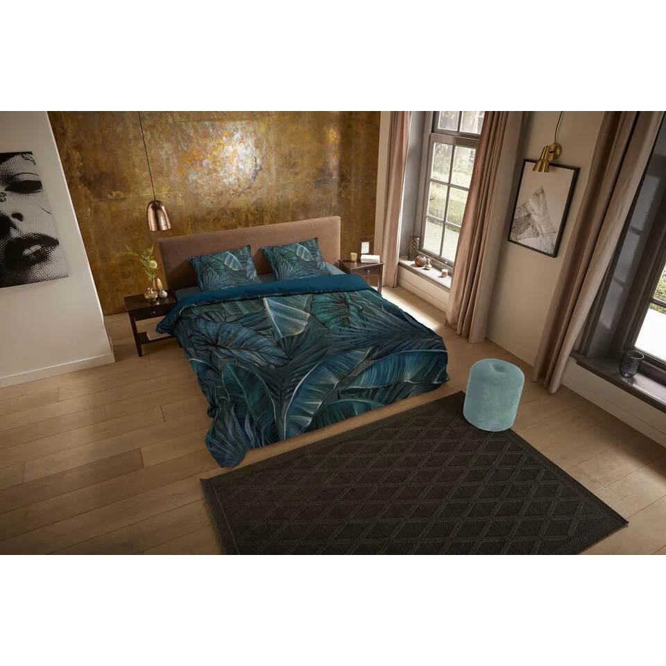 Pure Dekbedovertrek "Joost" - Petrol - (240x220 Cm) 2 Pure Dekbedovertrek "Joost" - Petrol - (240x220 Cm) - Afbeelding 2