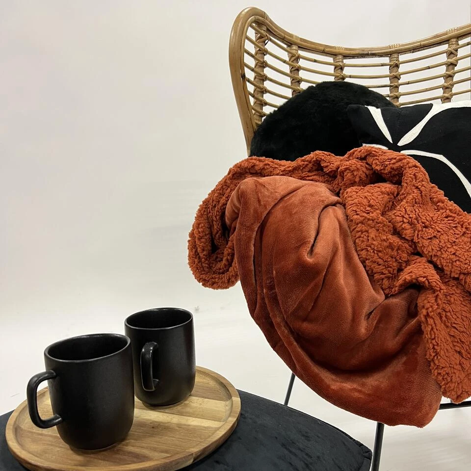 STANLEY - Plaid 150x200 Cm Potters Clay - Oranje 2 STANLEY - Plaid 150x200 Cm Potters Clay - Oranje - Afbeelding 2