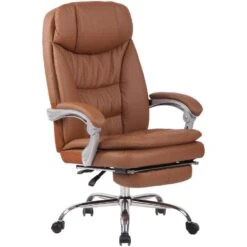 Clp Bureaustoel Troy Kunstleder Lichtbruin