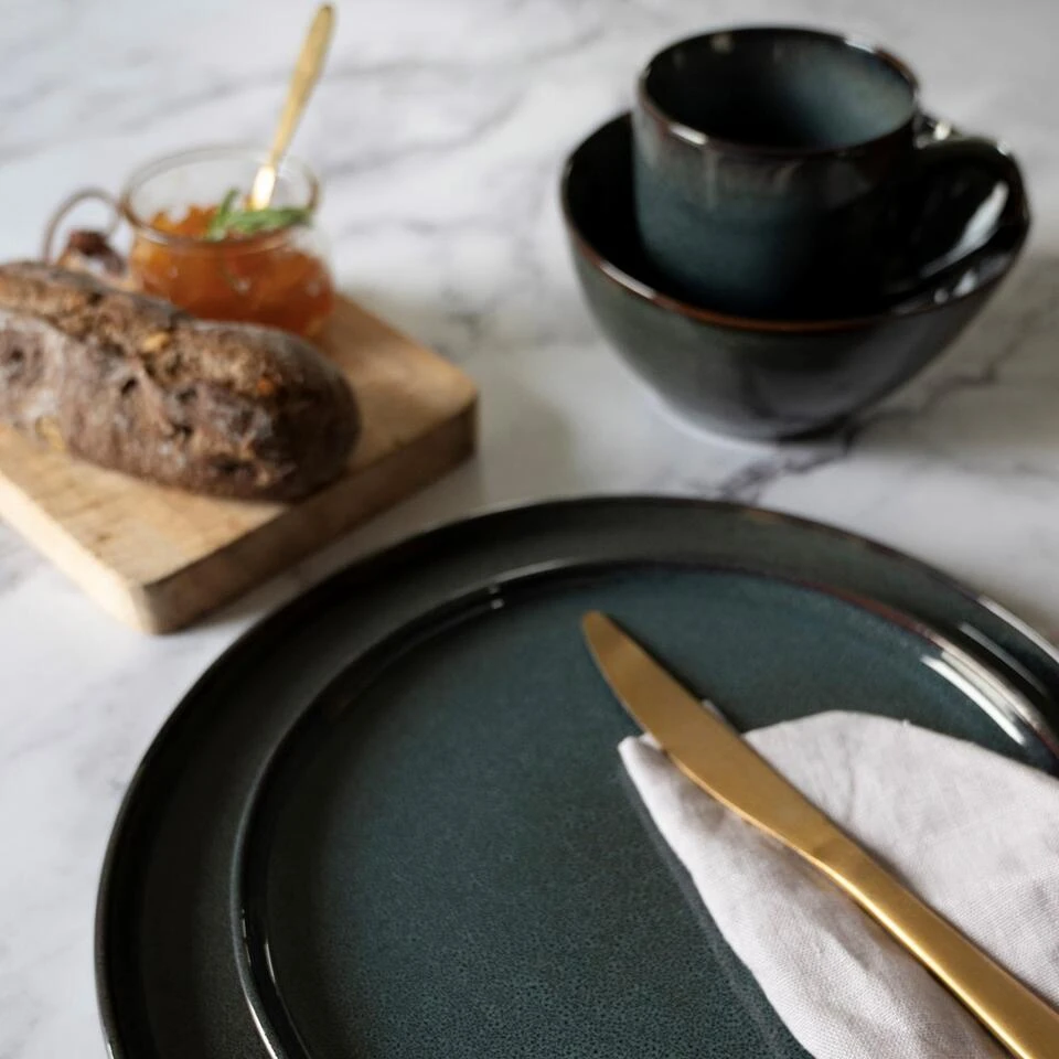 Dutch Rose Bord 27 Cm Blauw 4 Dutch Rose Bord 27 Cm Blauw - Afbeelding 4